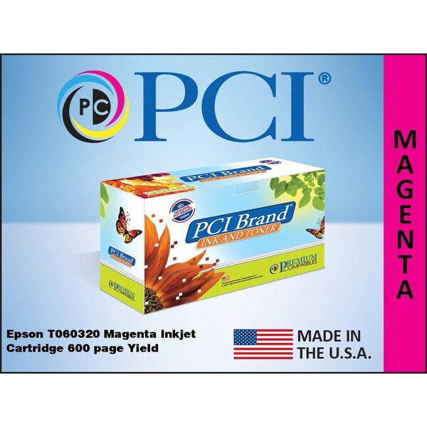 Pci Remanufactured Epson T060320 T0603 Magenta Inkjet Cartridge 600 T060320RPC - main
